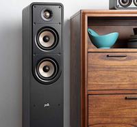 Polk Signature S50e Luidspreker, Zuilluidspreker voor HiFi Home Cinema, Speaker met 150 Watt, Universele Poolklemmen, Diepe Bas, Akoestische Klankkast, Hoge resolutie, 40 kHz, Walnootafwerking - Zwart - thumbnail