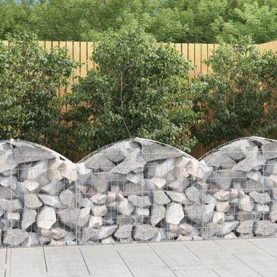 VidaXL Schanskorf gewelfd 100x30x60/80 cm gegalvaniseerd ijzer VidaXL Schanskorf gewelfd 100x30x60/80 cm gegalvaniseerd ijzer