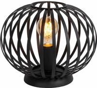 Lucide MANUELA Tafellamp 1xE27 - Zwart - thumbnail