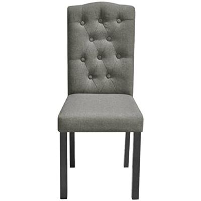 VidaXL Eetkamerstoelen 4 st stof grijs VidaXL Eetkamerstoelen 4 st stof grijs