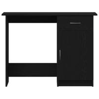 Bureau met lade Zwart Eiken 100 x 50 x 76 cm Bewerkt hout - thumbnail