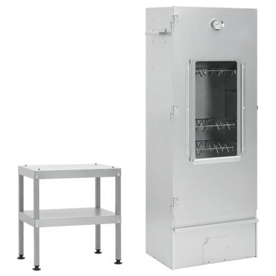 VidaXL Bbq-rookoven met tafel gegalvaniseerd staal VidaXL Bbq-rookoven met tafel gegalvaniseerd staal