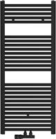 Saqu Fonti handdoekradiator 592W 50x119cm mat zwart - thumbnail