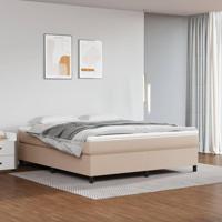 Boxspring met matras kunstleer cappuccinokleurig 180x200 cm - thumbnail