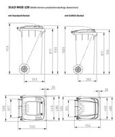 SULO 1052183 Prullenbak 120 l Kunststof (l x b x h) 55 x 50 x 93.3 cm Grijs 1 stuk(s) - thumbnail