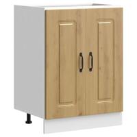 Spoelbakonderkast Kalmar 60x46x81,5 cm hout artisanaal eiken - thumbnail