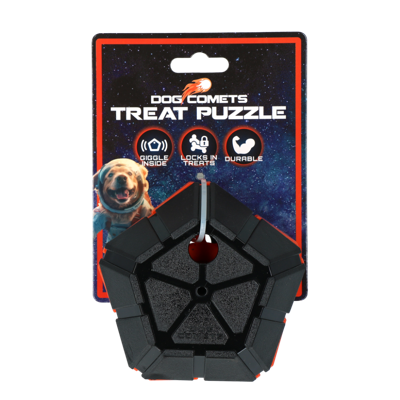 Dog Comets Treat Puzzle Oranje