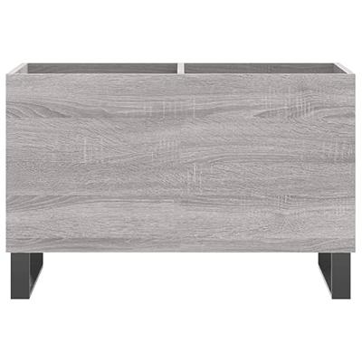 Platenkast 74,5x38x48 cm bewerkt hout grijs sonoma eikenkleurig