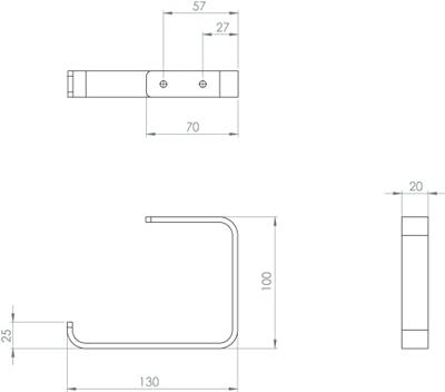 Looox Roll Curved Wall Closetrolhouder Matt Black