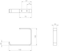 Looox Roll Curved Wall Closetrolhouder Matt Black - thumbnail