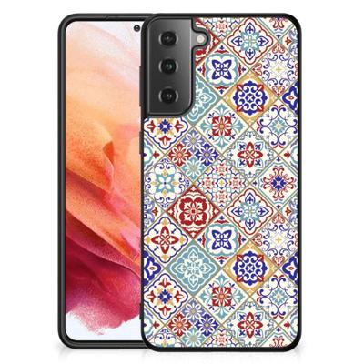 Samsung Galaxy S21 Marmeren Print Telefoonhoesje Tiles Color