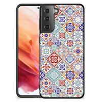 Samsung Galaxy S21 Marmeren Print Telefoonhoesje Tiles Color - thumbnail
