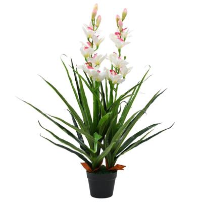 VidaXL Kunstplant met pot cymbidium orchidee 100 cm groen