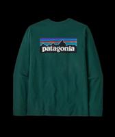 Patagonia Long-Sleeved P-6 Logo Responsibili-Tee Shirt Heren Cascade Green S - thumbnail