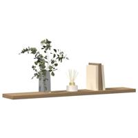 Wandschappen 4 st 60x10x1,5 cm bewerkt hout artisanaal eiken - thumbnail