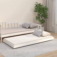 Bedframe zonder matras massief grenenhout wit 90x190 cm - thumbnail