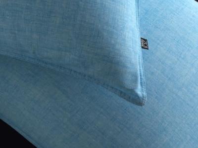 Zo Home Dekbedovertrek Katoen Lino Linnen Look - topaz blue