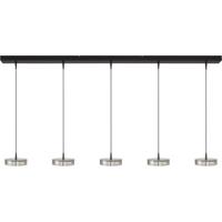 Masterlight 5-lichts hanglampImperia 160cm zwart met nikkel - 2041-05-37-02-160-5 - thumbnail