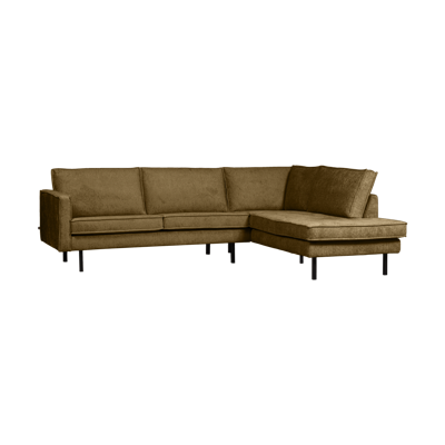 WOOOD Rodeo hoekbank rechts velvet Brass