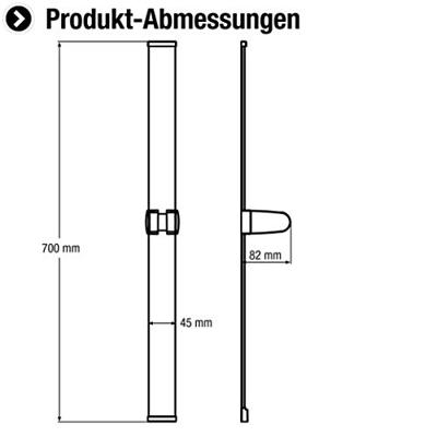 Cornat Douchestang Carpuso 70Cm Magn. Ch - TECB3443