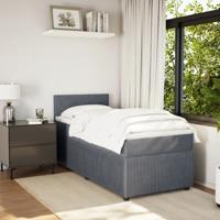 Boxspring met matras fluweel donkergrijs 80x200 cm - thumbnail