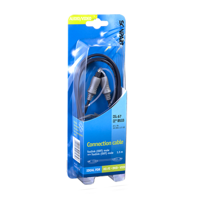 Scanpart Toslink optical audio kabel 1,5m Optische kabel Zwart Scanpart Toslink optical audio kabel 1,5m Optische kabel Zwart