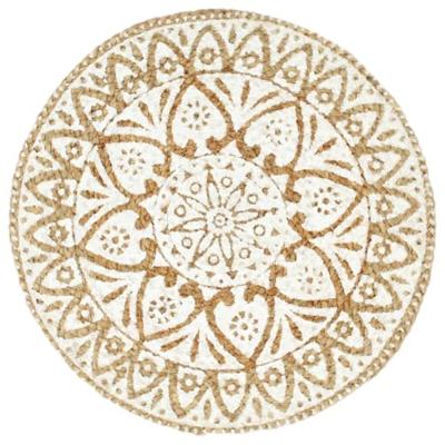 Placemats 4 st rond 38 cm jute wit Placemats 4 st rond 38 cm jute wit