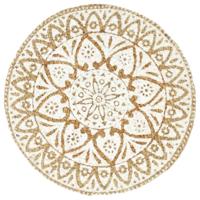 Placemats 4 st rond 38 cm jute wit - thumbnail