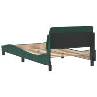 Bedframe zonder matras 100x200 cm fluweel donkergroen - thumbnail