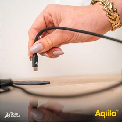 Aqiila USB-C-kabel USB 2.0 Apple Lightning stekker 1.00 m Zwart AQCBPBICB1BD850