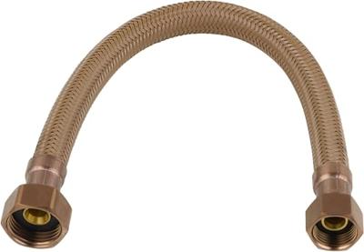 Ben Engraved Line hoekstopkraan incl. aansluitslang 1/2 x 3/8 inch geborsteld koper