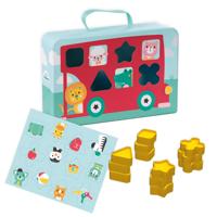 SES tiny talents - vormenstoof koffer bus met 12 vormen - thumbnail