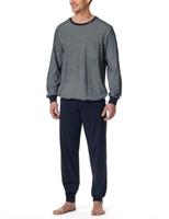 Schiesser Schiesser Heren Pyjama Long nightblue 182196 56/XXL - thumbnail