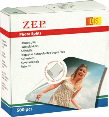 Zep foto plakkers dubbelzijdig bx500 500 stuks 13x17 mm