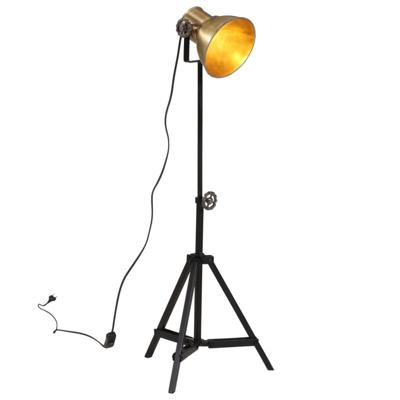 VidaXL Vloerlamp 25 w e27 35x35x65/95 cm antiek messingkleurig VidaXL Vloerlamp 25 w e27 35x35x65/95 cm antiek messingkleurig