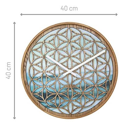 Wandklok 40 cm - Stil - Groen - Hout - "Concord"