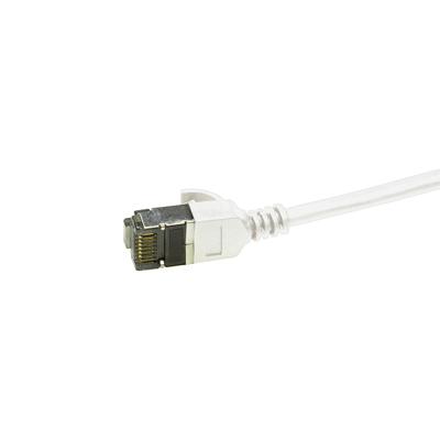 LogiLink CQ9041S RJ45 Netwerkkabel, patchkabel CAT 6A U/FTP 1.50 m Wit Extreem dun, Vlambestendig, Flexibel, Folie afscherming, Halogeenvrij, Snagless,