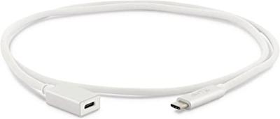 LMP - USB 3.1 (m) naar USB-C (f), max. 5 Gbit/s, 3A, 1 meter, zilver