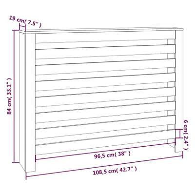 Radiatorombouw 108,5x19x84 cm massief grenenhout wit