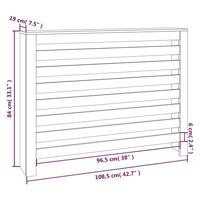 Radiatorombouw 108,5x19x84 cm massief grenenhout wit - thumbnail