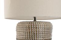 Bureaulamp Home ESPRIT Wit Bruin 50 W 220 V 38 x 38 x 47 cm - thumbnail
