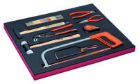 Bahco Foaminlay Fit&Go 3/3 met slaggereedschap | tangen en metaalzagen - 9-delig - FF1A41 - thumbnail