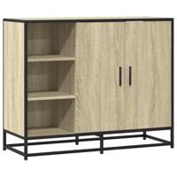 Dressoir 92x35x76 cm bewerkt hout sonoma eikenkleurig - thumbnail
