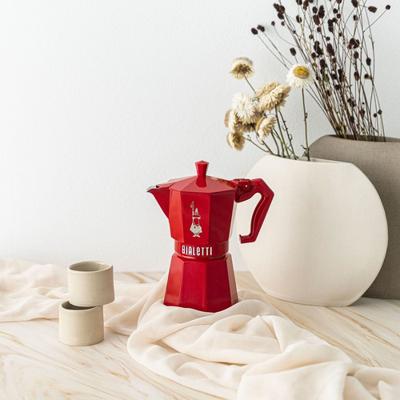 Italiaanse Koffiepot Bialetti MOKA EXCLUSIVE Rood Aluminium 3 Koppar - thumbnail