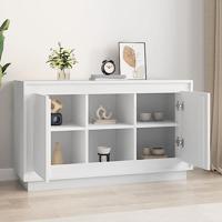 Dressoir 102x35x60 cm bewerkt hout wit - thumbnail