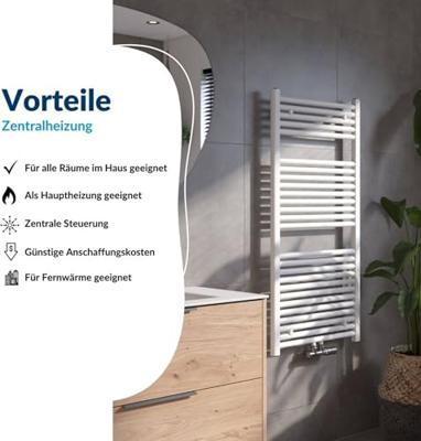 Saqu Cole handdoekradiator 701W 60x120cm wit Saqu Cole handdoekradiator 701W 60x120cm wit