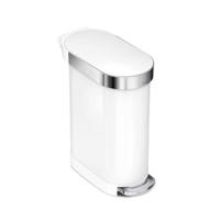 simplehuman CW2069 vuilnisbak 45 l Overige Roestvrijstaal Roestvrijstaal, Wit - thumbnail