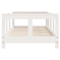 Kinderbedframe 70x140 cm massief grenenhout wit - thumbnail