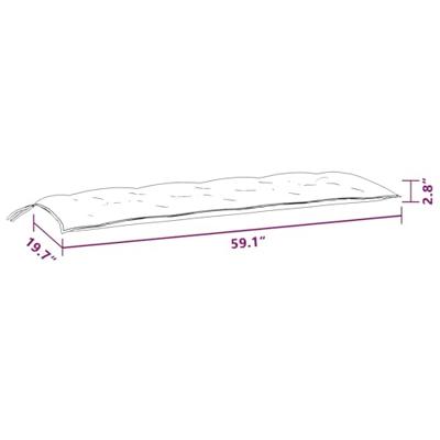 VidaXL Tuinbankkussens 2 st bladpatroon 150x50x7 cm stof