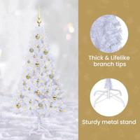 Kunstkerstboom met 150 LED Wit 150 cm PVC en staal - thumbnail